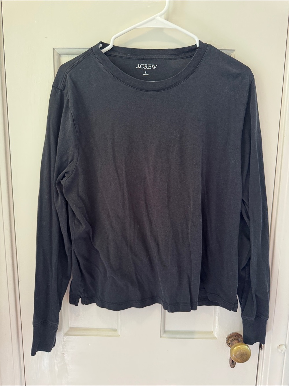 J. Crew Black Long Sleeve Crewneck Tee